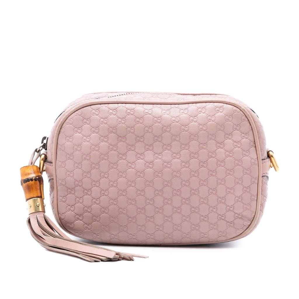 Gucci Microguccissima Sunshine Disco Camera Bag Pink Leather Good condition - Front View