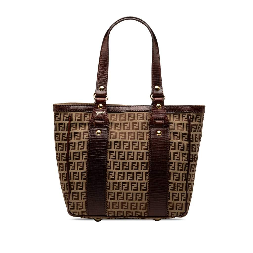 Fendi Zucchino Canvas Tote Beige Good condition - Front View