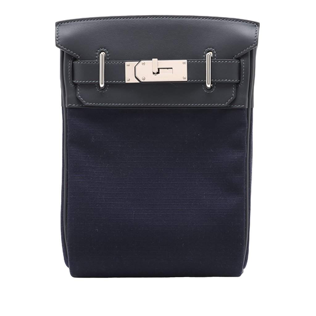 Hermès Bivouac and Swift Kelly Hac a Dos PM Blue Very good condition - Front View