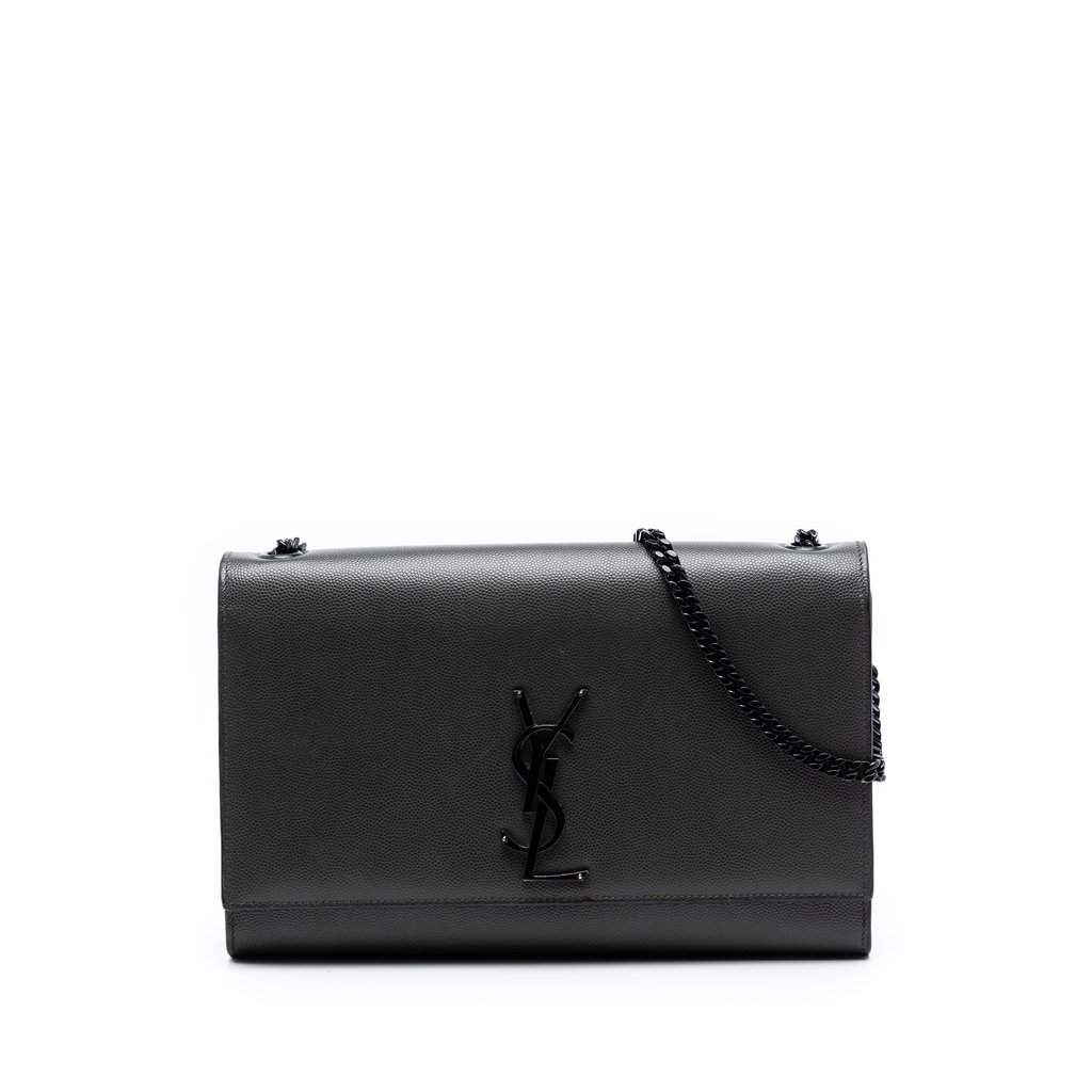 Saint Laurent Medium Grain De Poudre Monogram Monochrome Kate Crossbody MultiColor Leather Very good condition - Front View