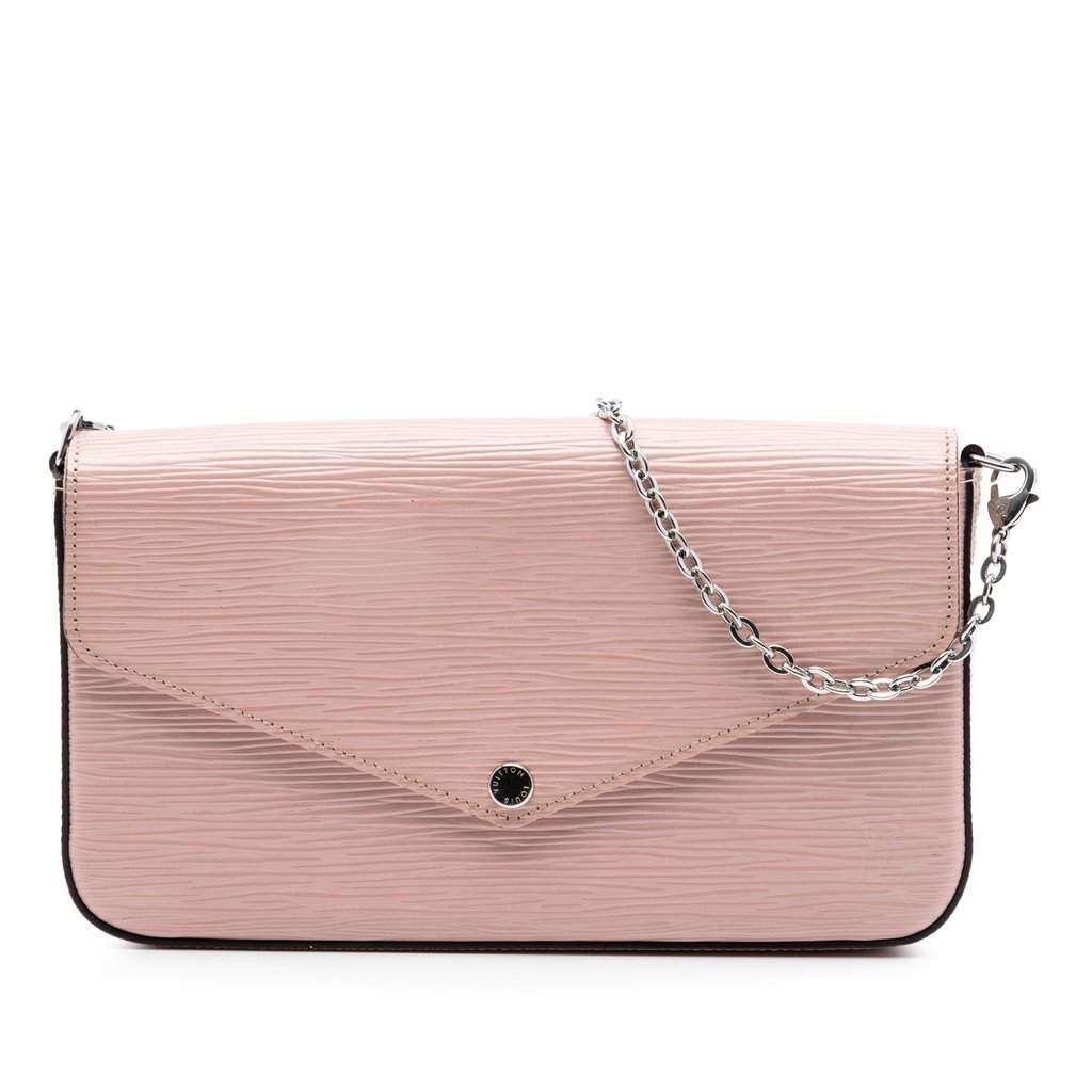 Louis Vuitton Epi Pochette Felicie Pink Leather Very good - Front View