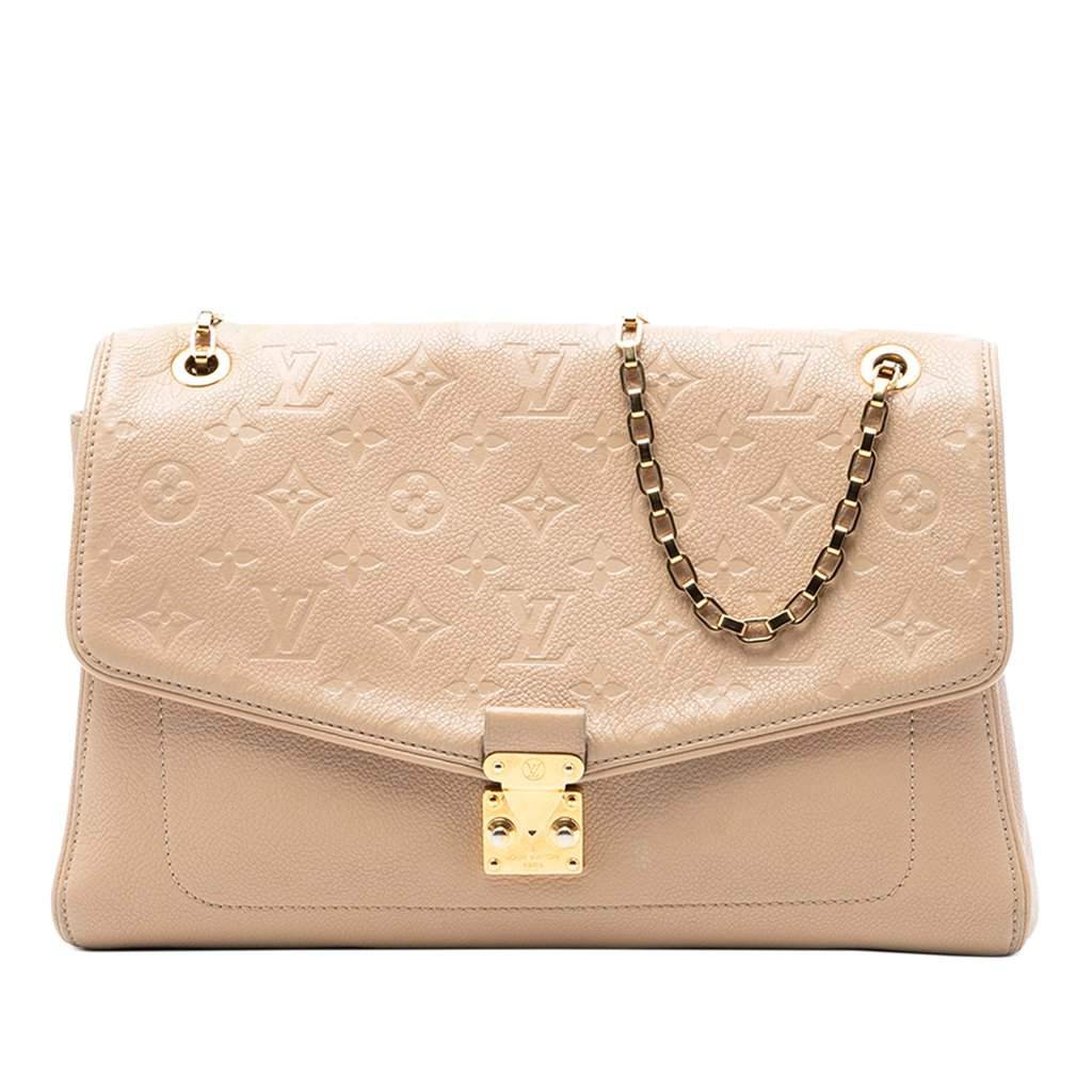 Louis Vuitton Monogram Empreinte Saint Germain MM Beige Leather Very good condition - Front View