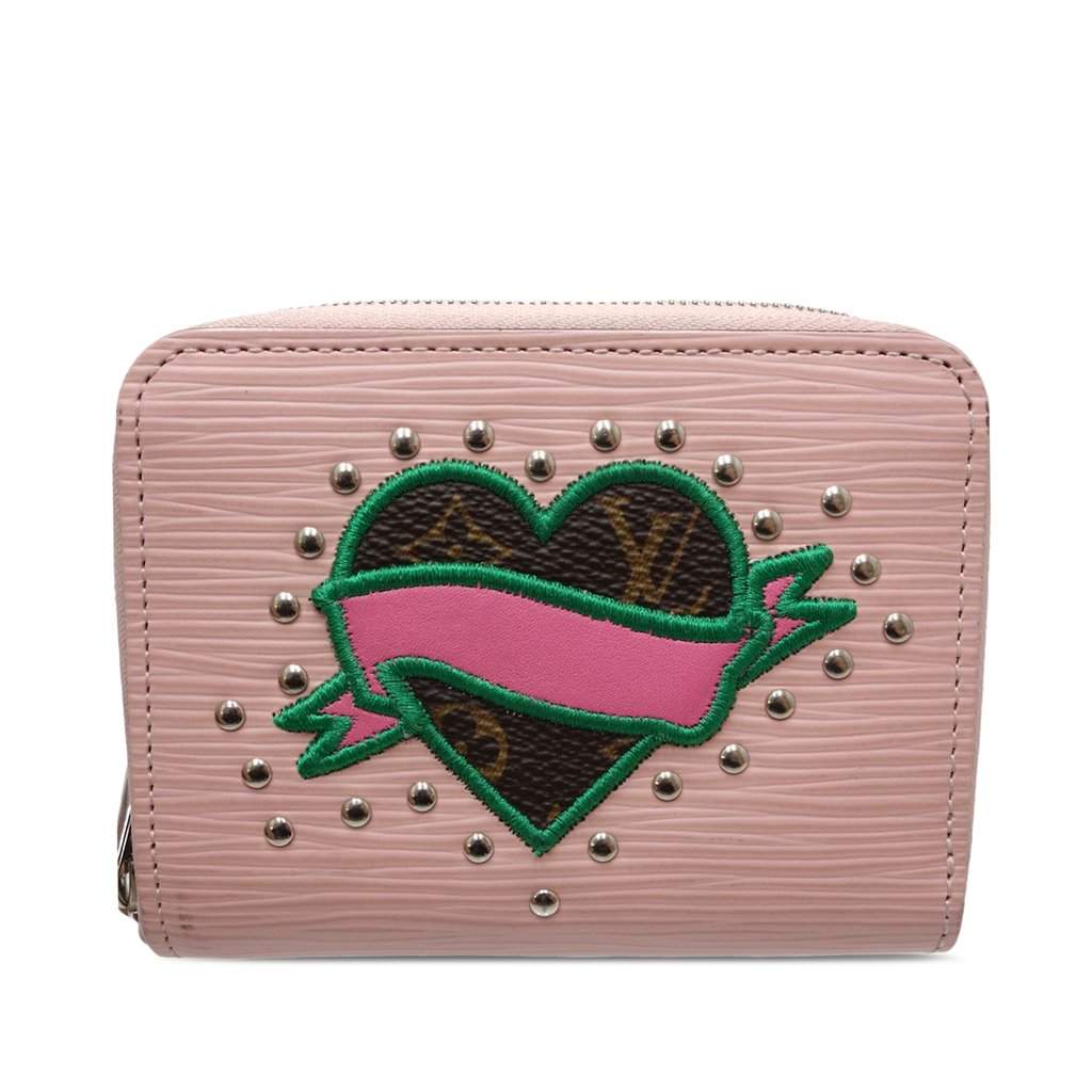 Louis Vuitton Epi LV Stories Zippy Coin Purse Pink Leather Very good condition - Front View