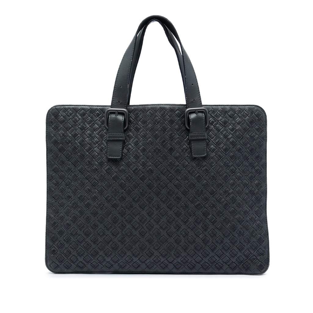 Bottega Veneta Nappa Intrecciato Stitched Briefcase MultiColor Leather Very good - Front View