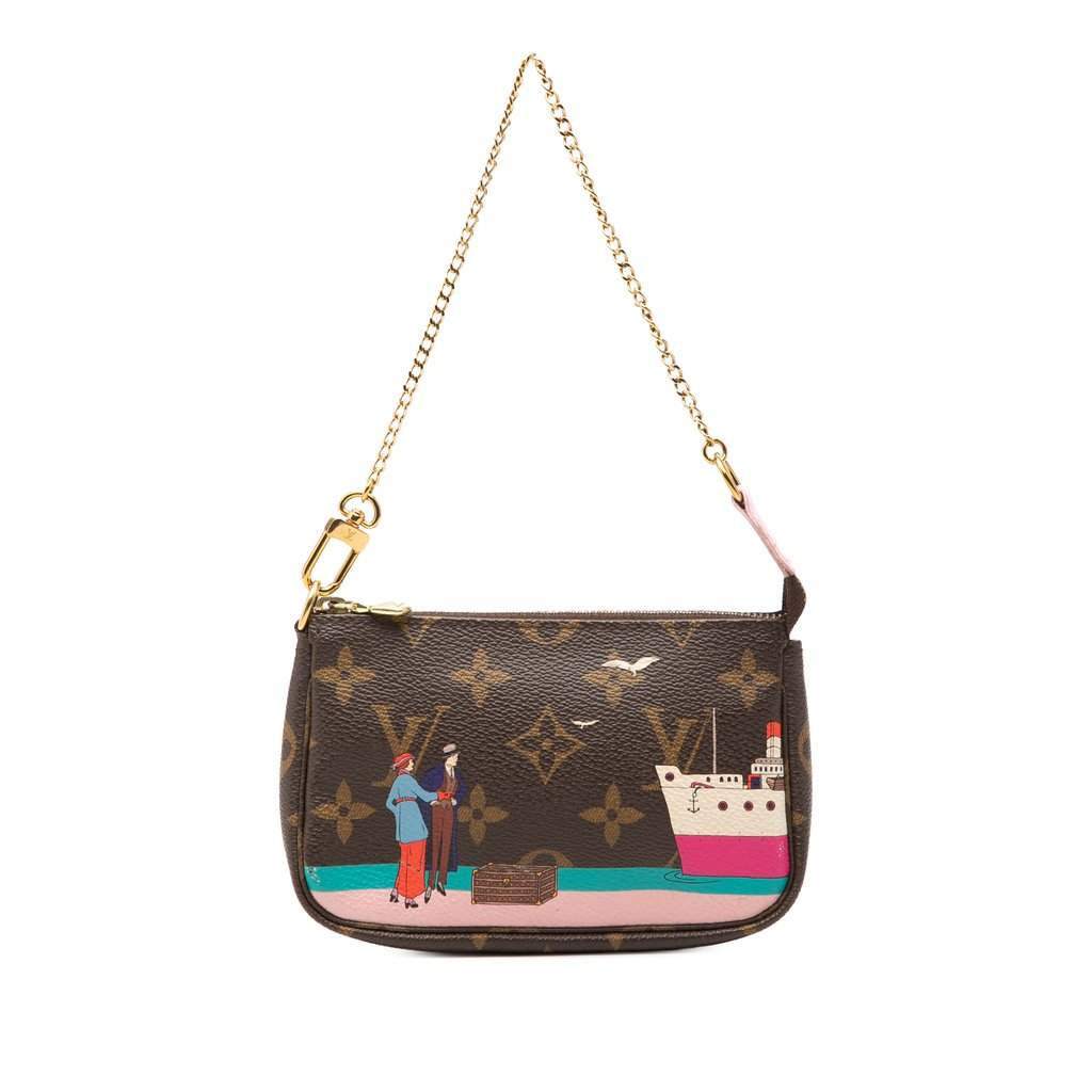 Louis Vuitton Monogram Transatlantic Mini Pochette Accessoires Brown Very good condition - Front View