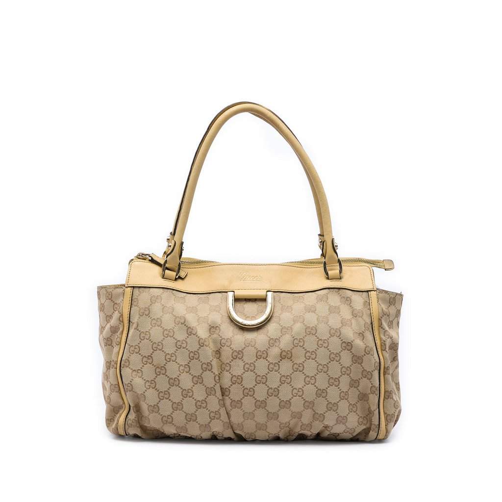 Gucci GG Canvas Abbey D Ring Tote Beige Good condition - Front View
