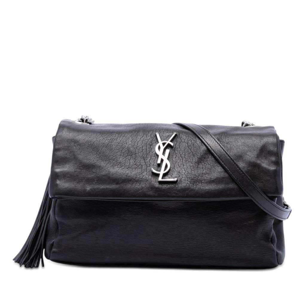 Saint Laurent Medium Sheepskin West Hollywood Crossbody Black Leather Very good - Front View