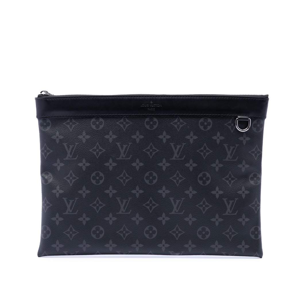 Louis Vuitton Monogram Eclipse Discovery Pochette GM Black Very good condition - Front View