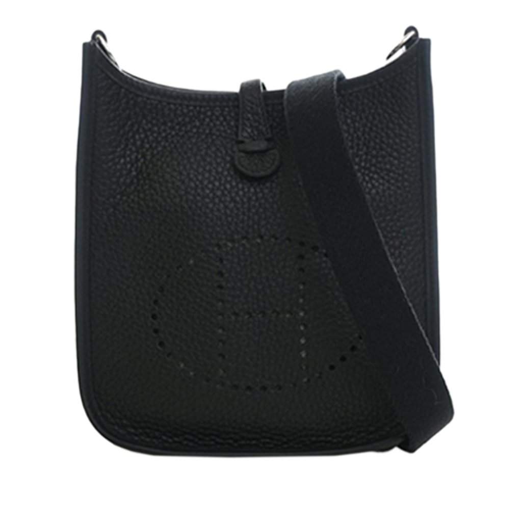 Hermès Clemence Evelyne 16 Amazone Black Leather Very good condition - Front View