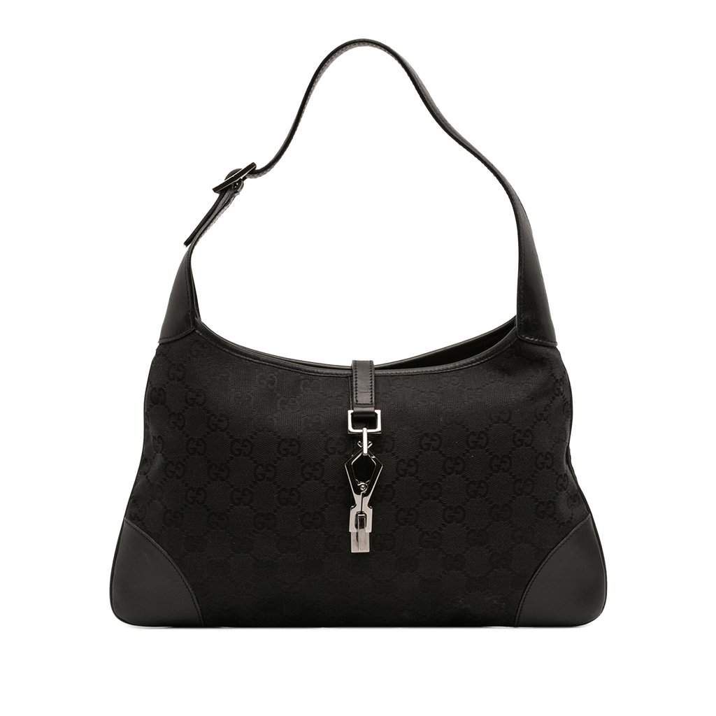 Gucci GG Canvas Jackie Hobo Black Good condition - Front View