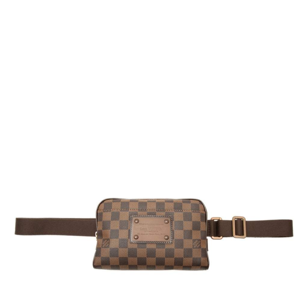 Louis Vuitton Damier Ebene Brooklyn Bum Bag Brown Very good - Front View