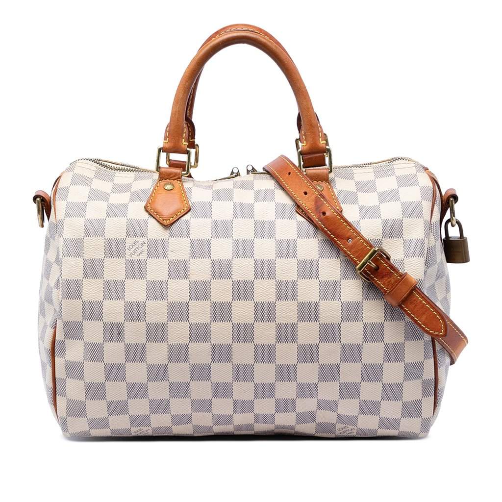 Louis Vuitton Damier Azur Speedy Bandouliere 30 White Very good condition - Front View