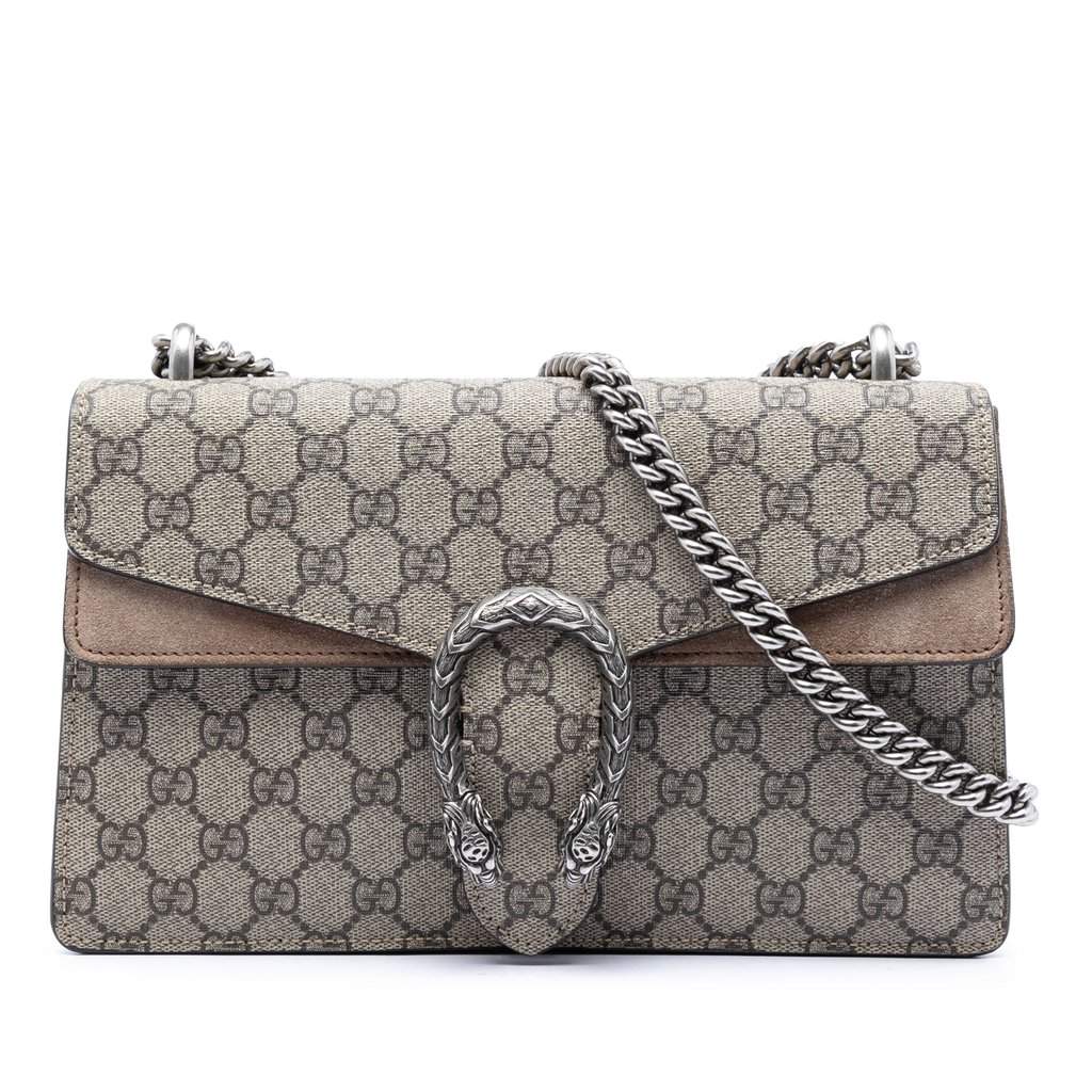 Gucci Medium GG Supreme Dionysus Shoulder Bag Beige Very good condition - Front View