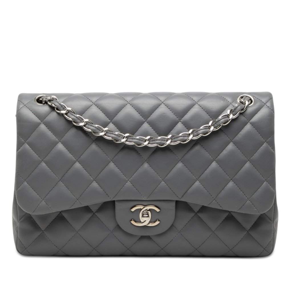 Chanel Jumbo Classic Lambskin Double Flap MultiColor Leather Very good condition - Front View