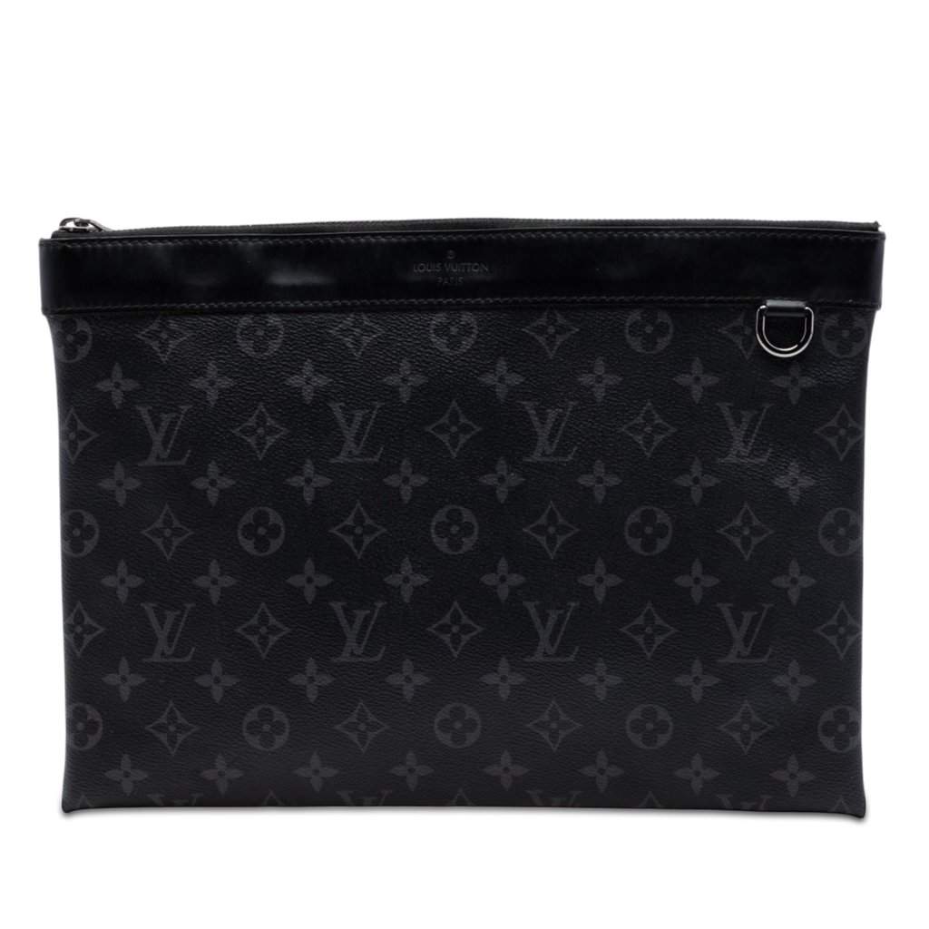 Louis Vuitton Monogram Eclipse Discovery Pochette GM Black Very good condition - Front View