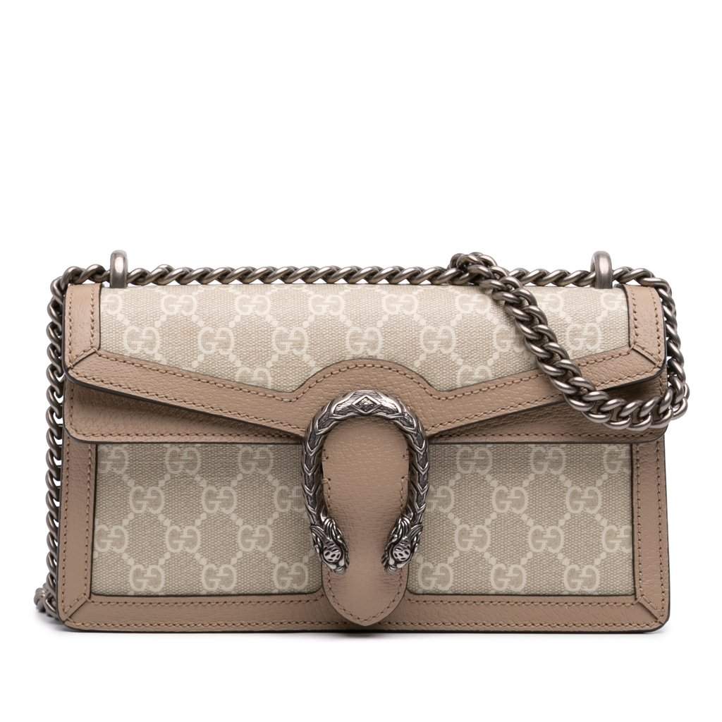 Gucci Medium GG Supreme Dionysus Crossbody Beige Very good condition - Front View