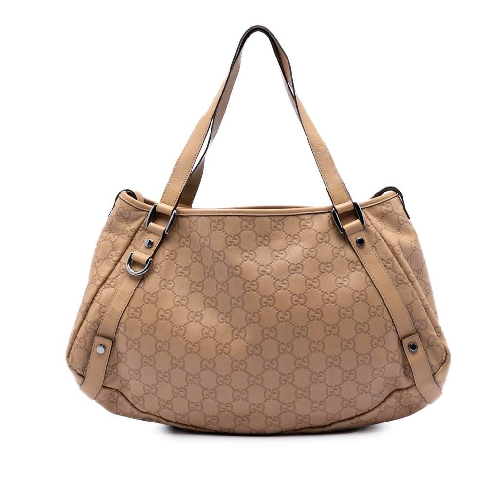 Gucci Guccissima Abbey D Ring Tote Beige Leather Very good condition - Front View