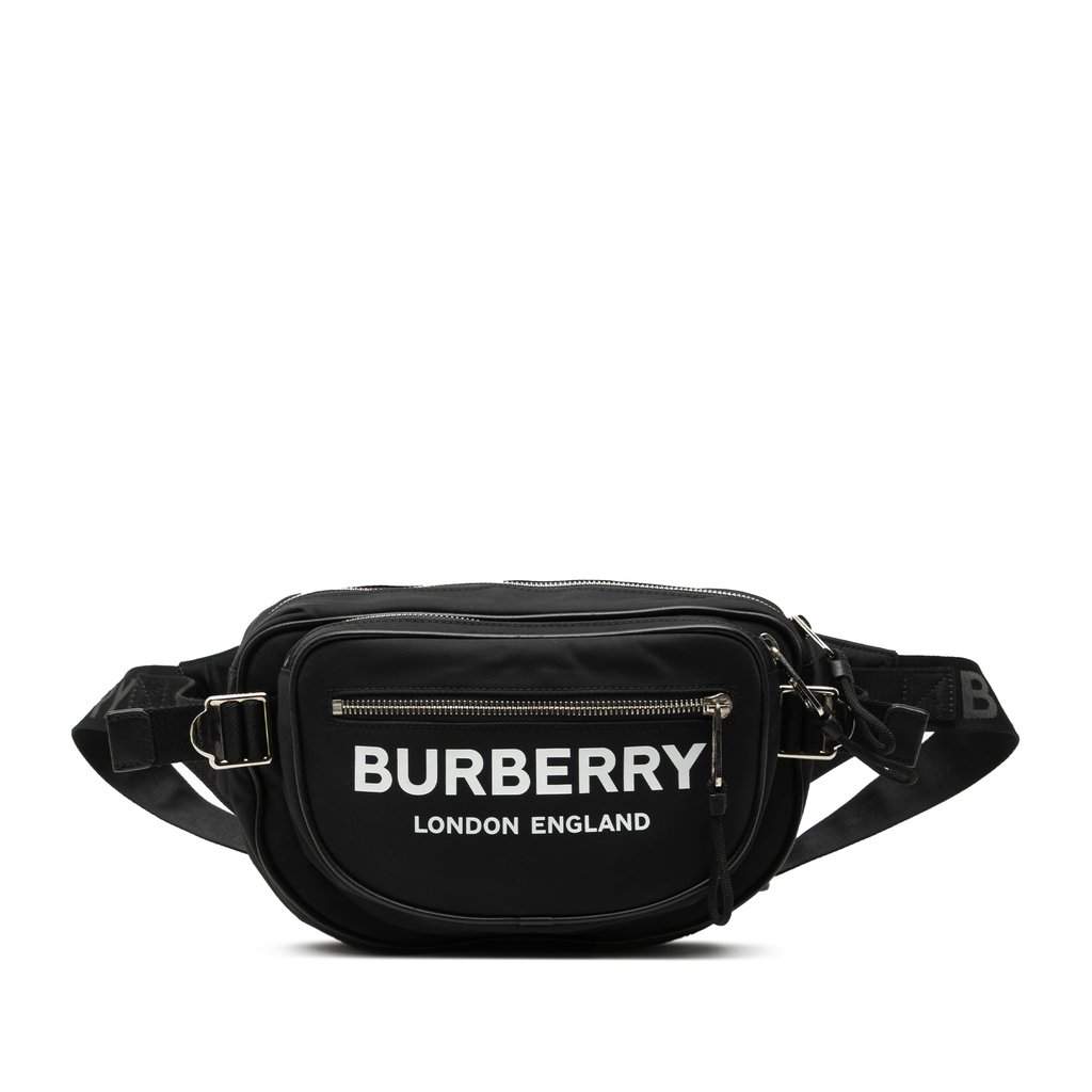 Burberry Nylon Logo Cannon Belt Bag Black Very good condition - Front View