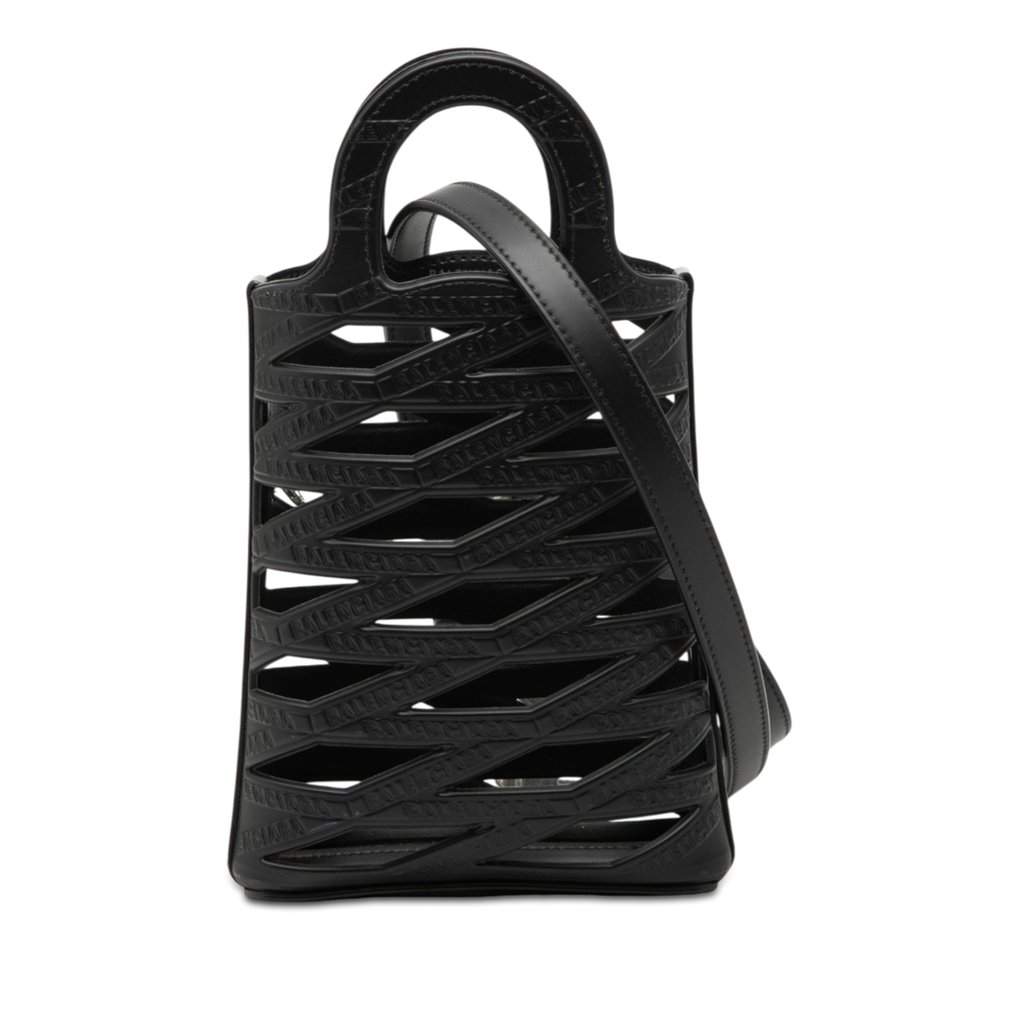 Balenciaga Leather Neo Basket Phone Holder Black Leather Very good condition - Front View
