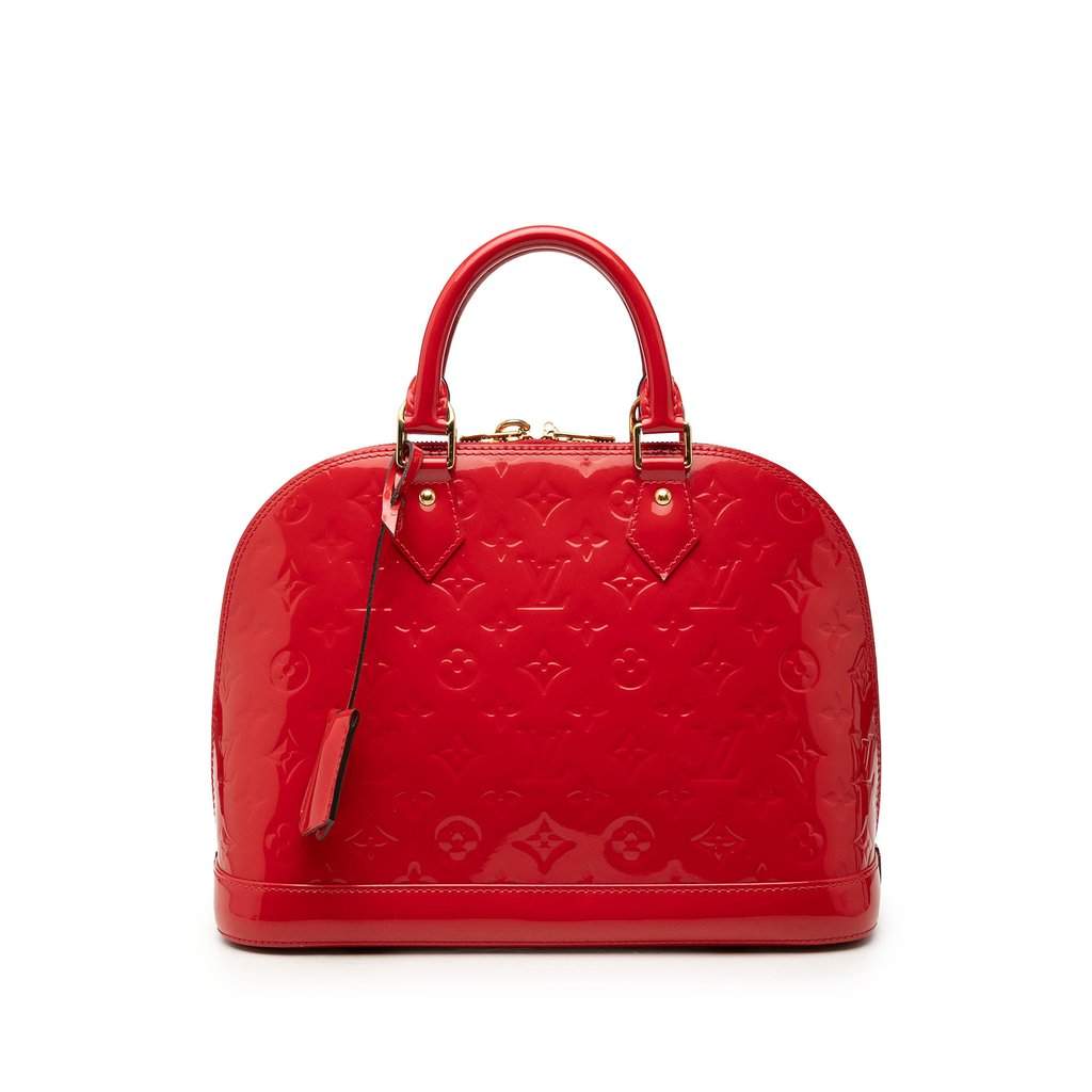 Louis Vuitton Monogram Vernis Alma PM Red Leather Very good condition - Front View