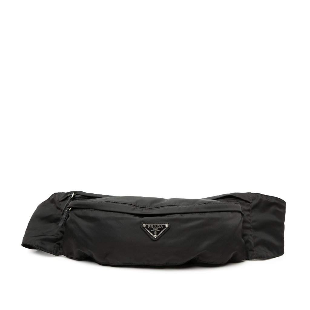 Prada Tessuto Belt Bag Black Very good - Front View