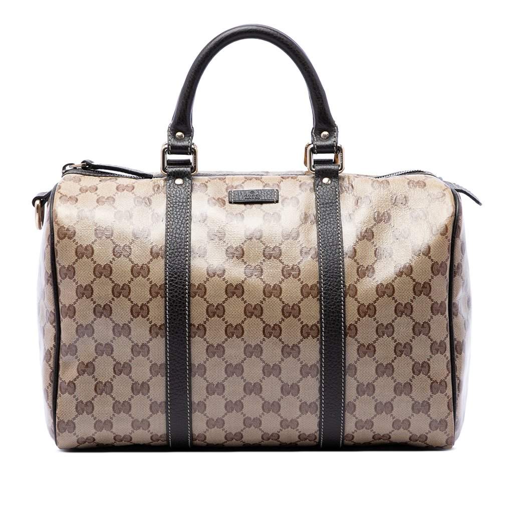 Gucci Medium GG Crystal Joy Boston Bag Beige Very good - Front View