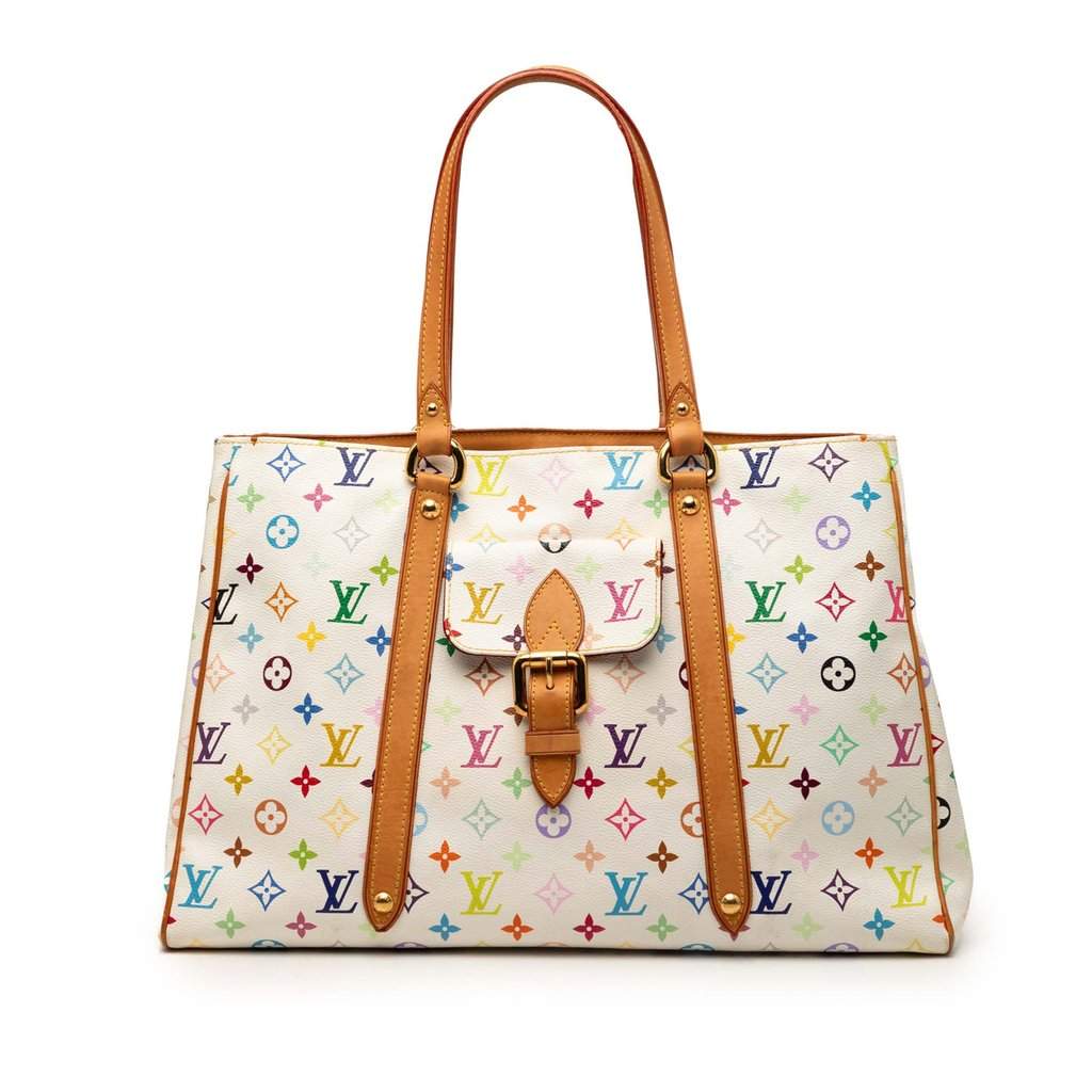 Louis Vuitton Monogram Multicolore Aurelia GM White Good - Front View