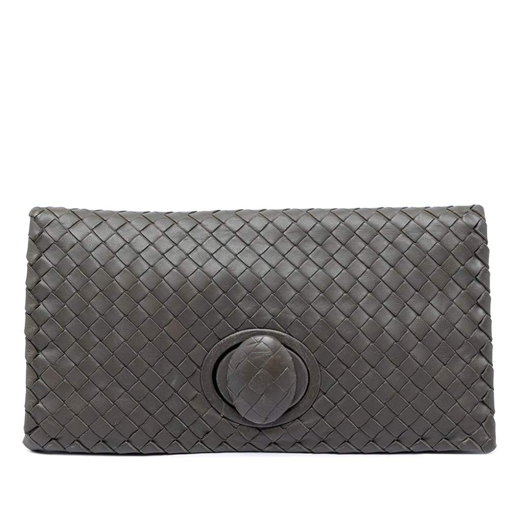 Bottega Veneta Nappa Intrecciato Turn Lock Clutch Other Leather Very good condition - Front View