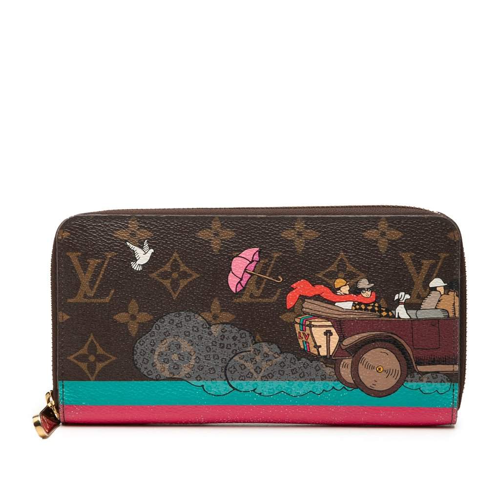 Louis Vuitton Monogram Evasion Illustre Zippy Long Wallet Brown Very good - Front View