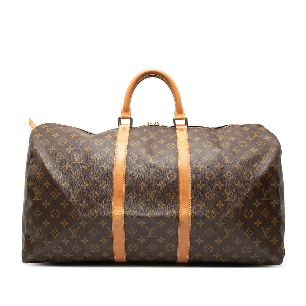 Louis Vuitton Monogram Keepall 55 Brown Very good - Front View