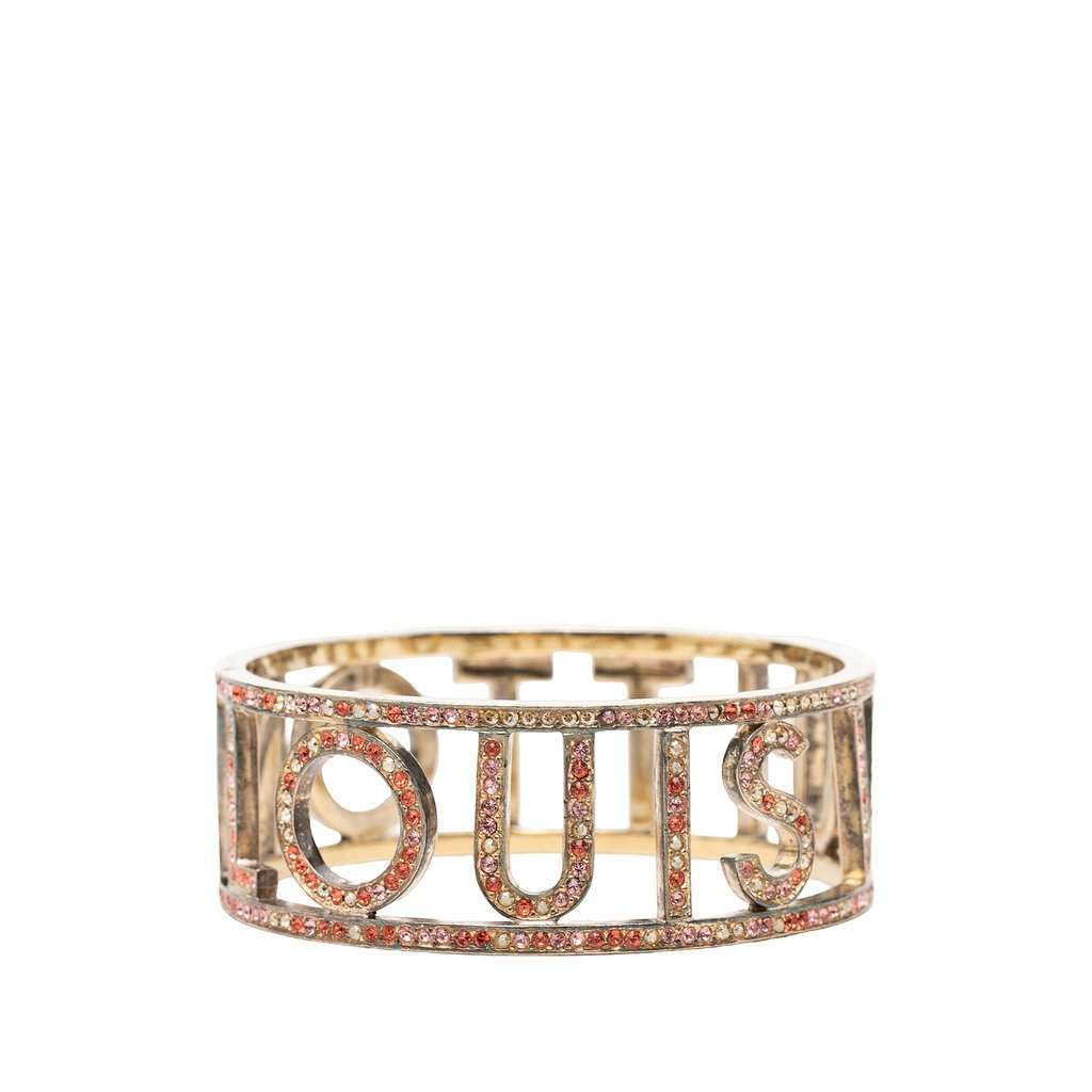 Louis Vuitton Gold Plated 1001 Nuits Swarovski Crystal Bangle Gold Metal Very good - Front View
