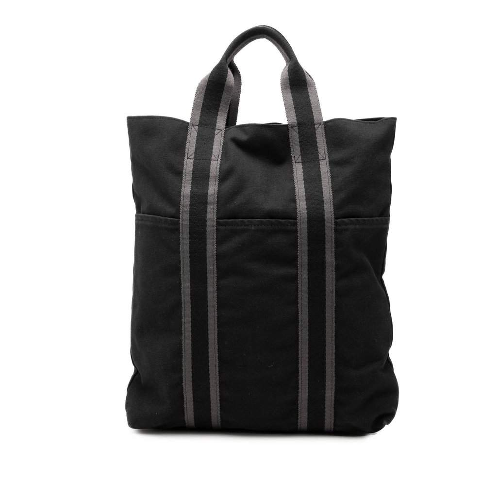 Hermès Toile Fourre Tout Cabas Black Very good condition - Front View