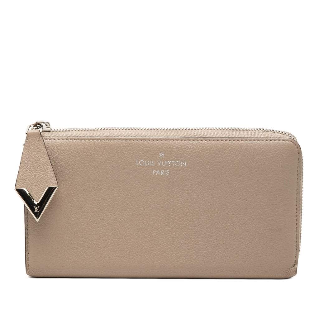 Louis Vuitton Taurillon Comete Wallet Beige Leather Very good condition - Front View