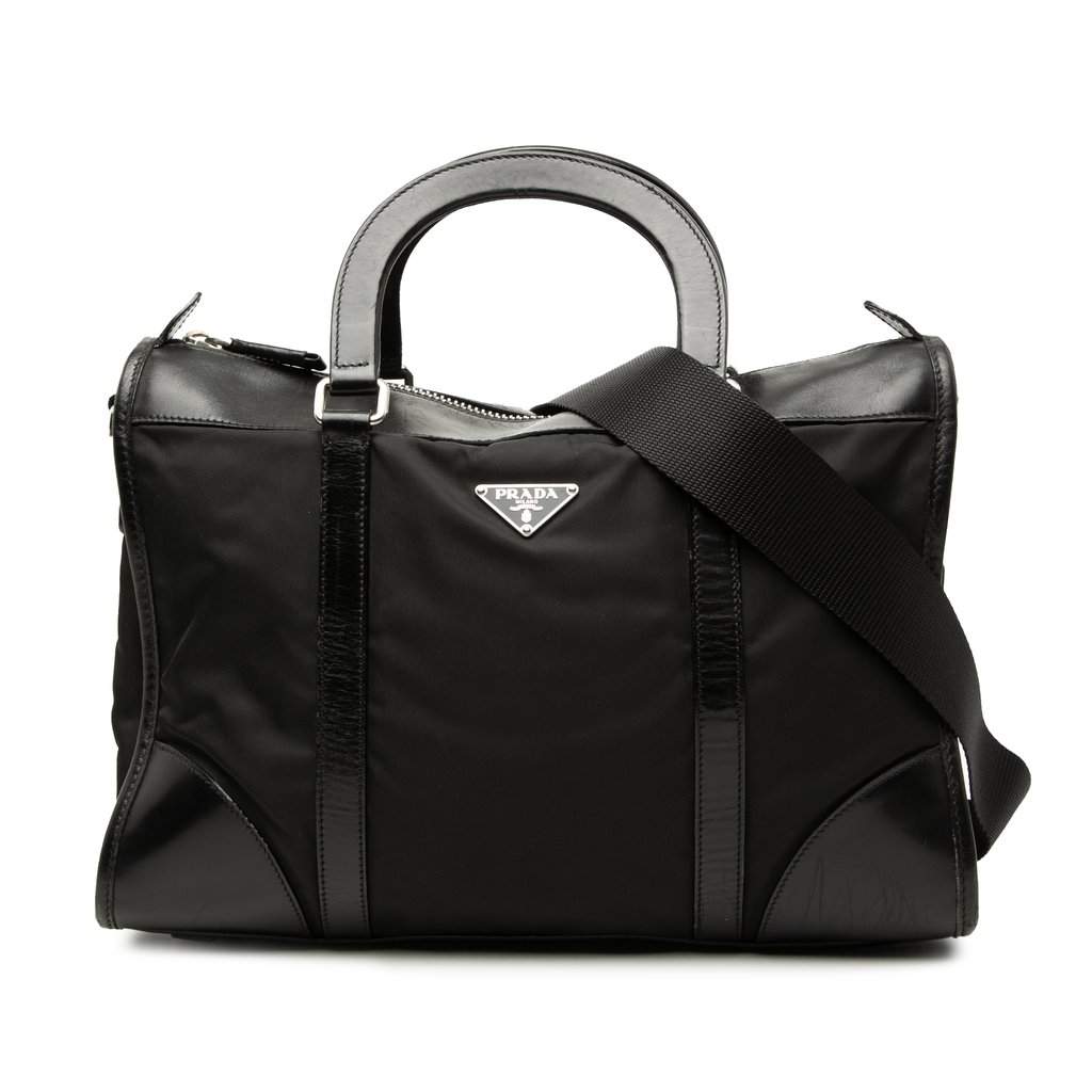 Prada Tessuto Top Handle Bag Black Very good condition - Front View