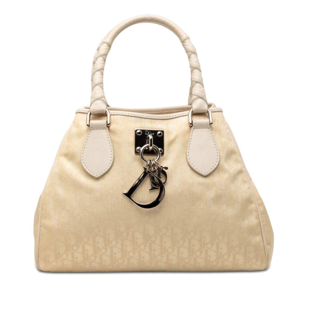 Dior Small Diorissimo Trotter Canvas Lovely Charm Tote Brown Very good condition - Front View
