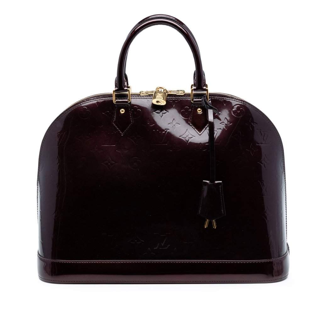 Louis Vuitton Monogram Vernis Alma GM Purple Leather Very good condition - Front View