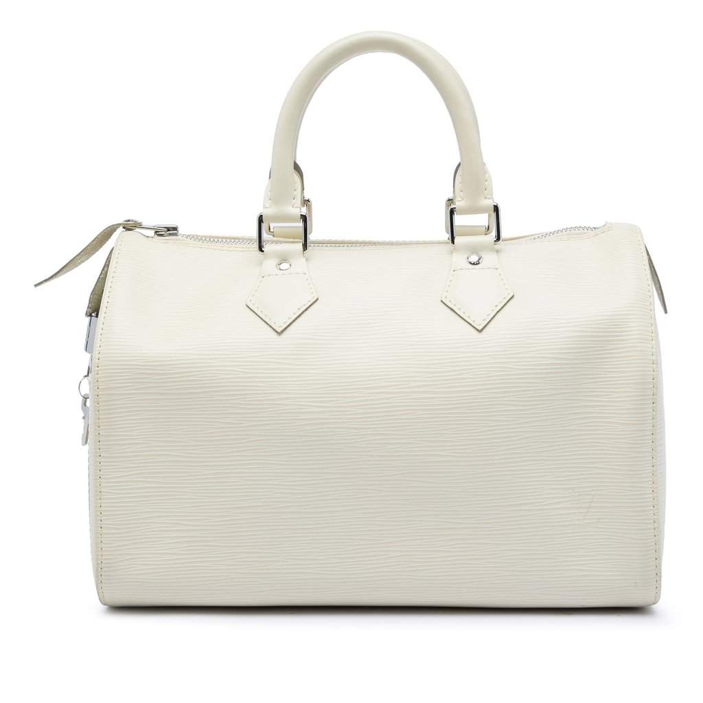 Louis Vuitton Epi Speedy 30 White Leather Very good - Front View
