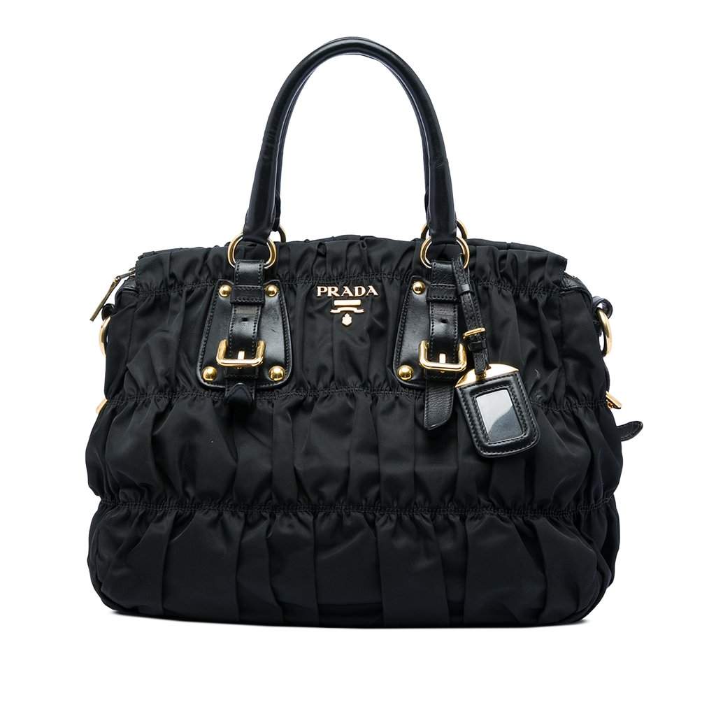 Prada Tessuto Gaufre Satchel Black Very good - Front View