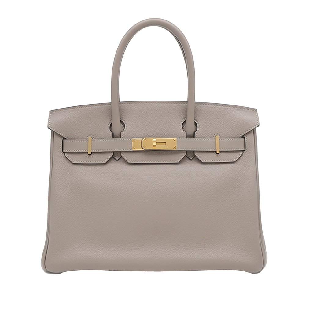 Hermès Clemence Birkin Retourne 30 Brown Leather Very good - Front View
