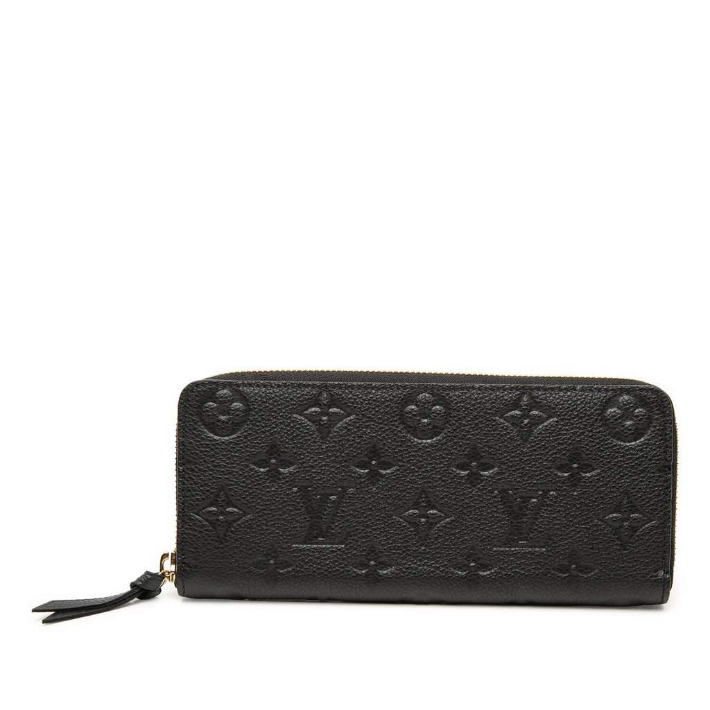 Louis Vuitton Monogram Empreinte Zippy Long Wallet Black Leather Very good condition - Front View