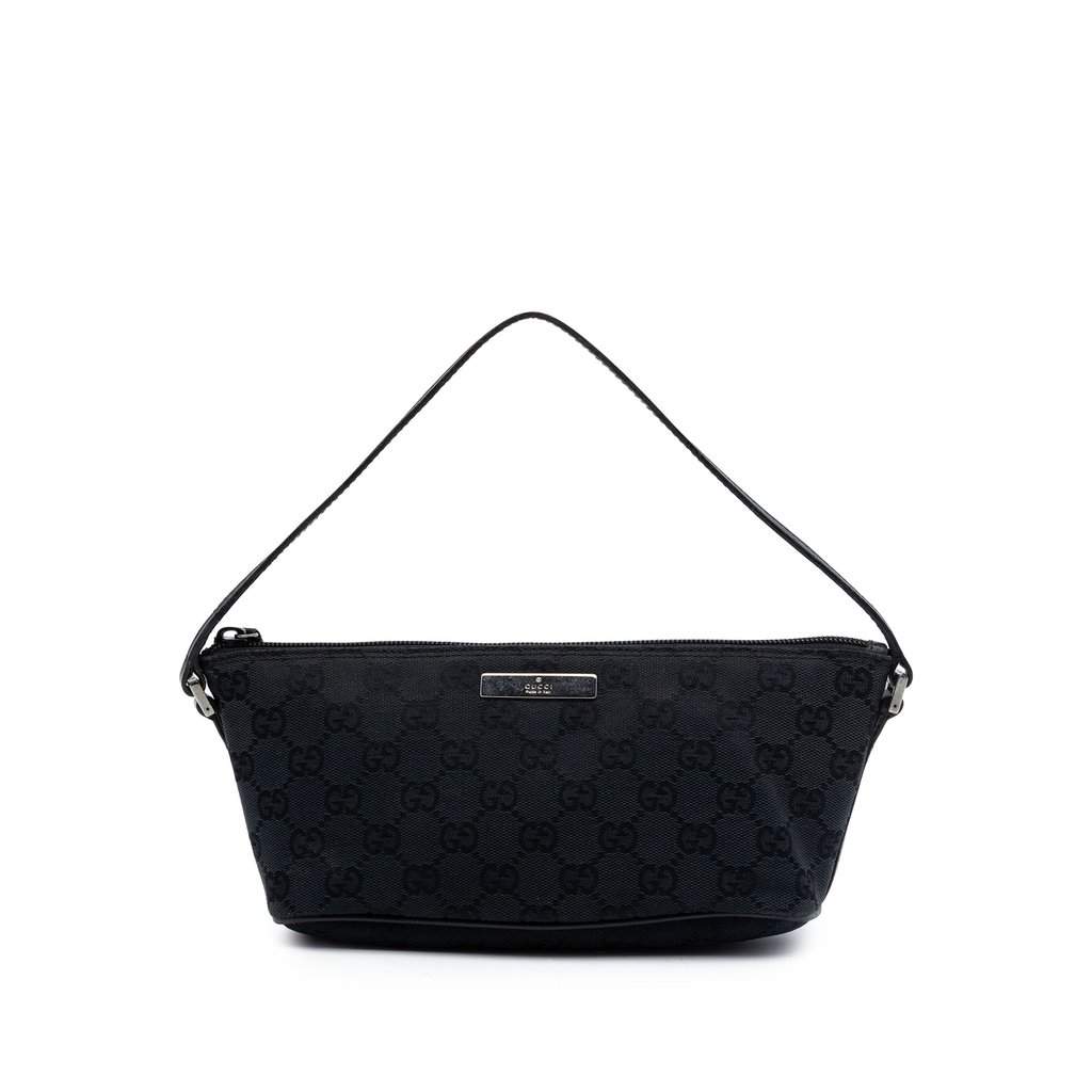 Gucci GG Canvas Boat Black Very good condition - Front View