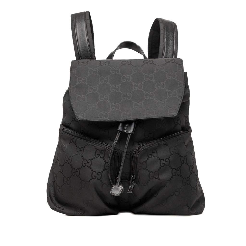 Gucci GG Nylon Backpack Black Very good - Front View