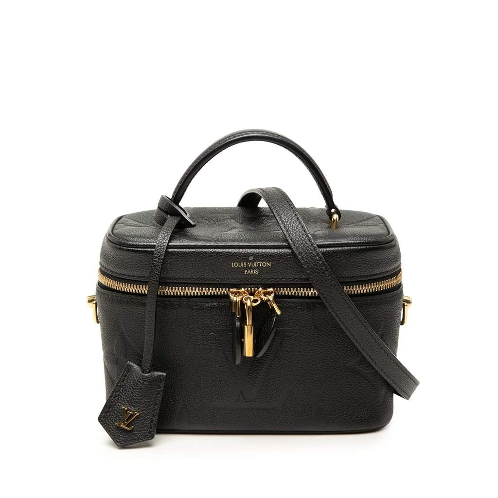 Louis Vuitton Monogram Giant Empreinte Vanity PM Black Leather Very good - Front View