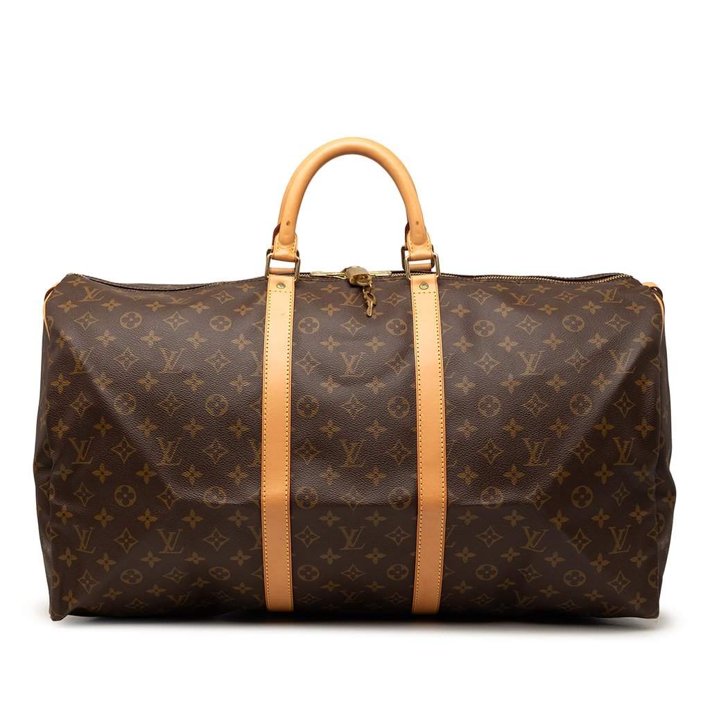 Louis Vuitton Monogram Keepall 55 Brown Very good - Front View
