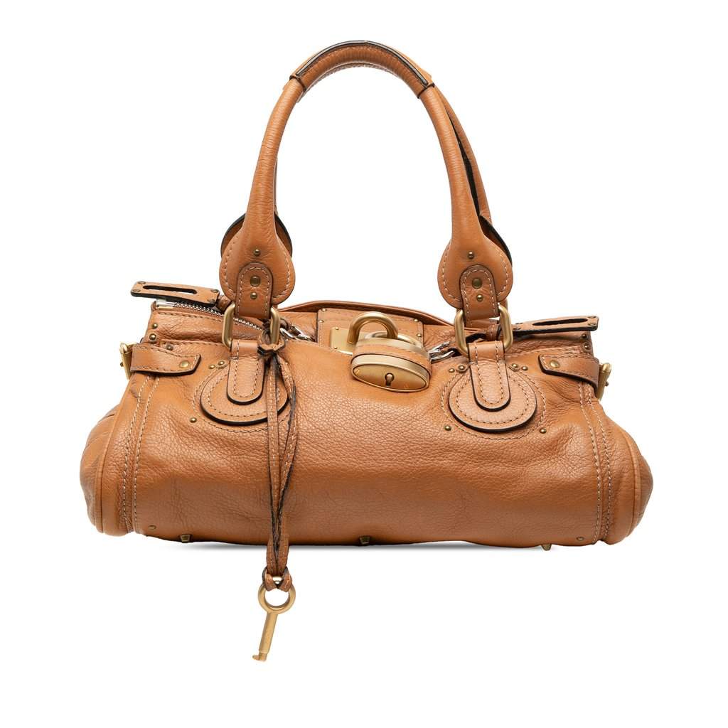 Chloé Medium Leather Paddington Handbag Brown Leather Very good - Front View