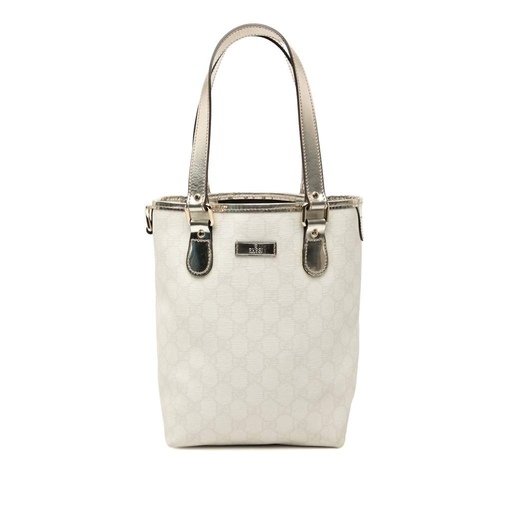 Gucci GG Supreme Tote White Very good - Front View