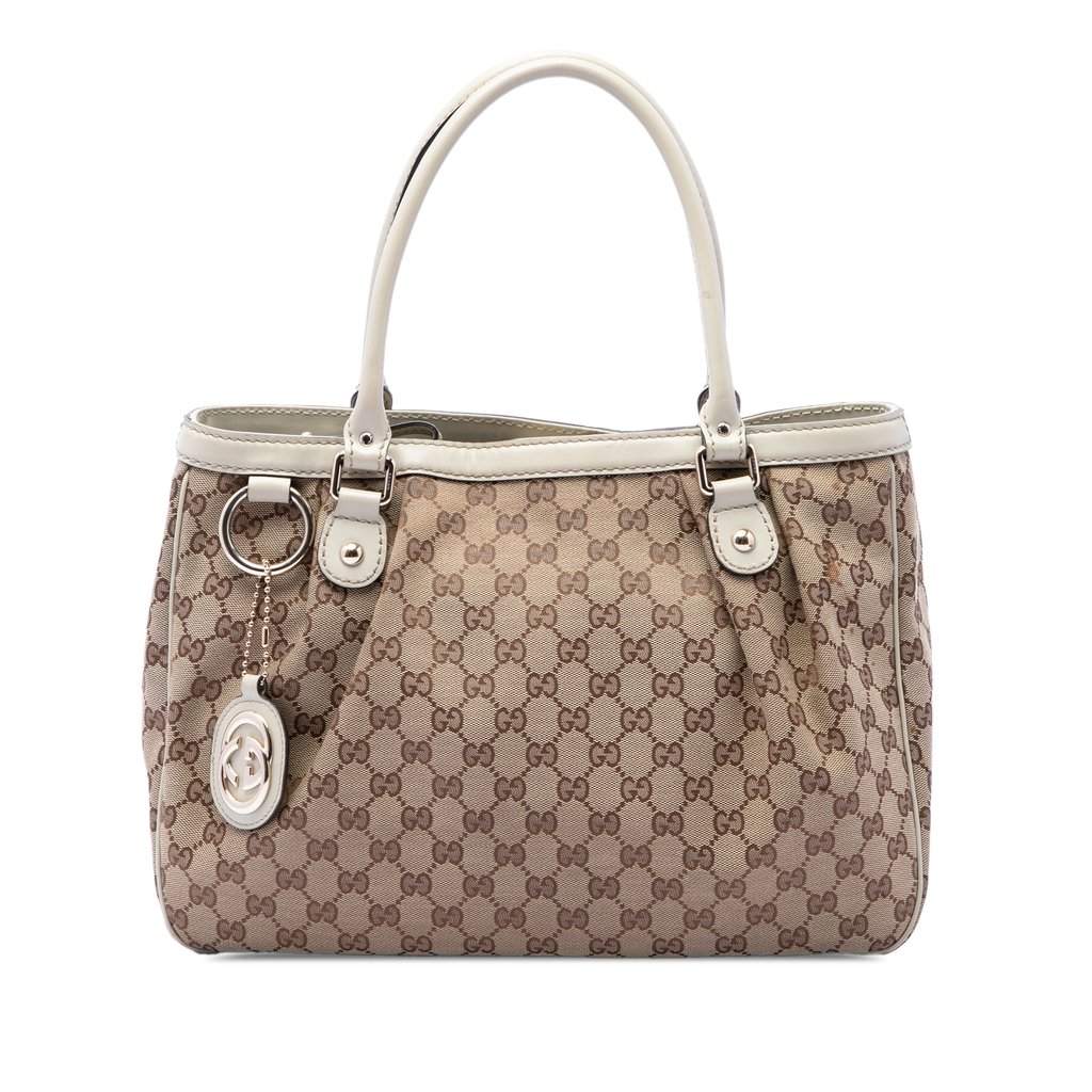 Gucci GG Canvas Sukey Tote Beige Very good - Front View