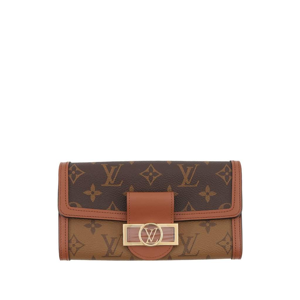 Louis Vuitton Monogram Reverse Sarah Dauphine Wallet Brown Very good condition - Front View