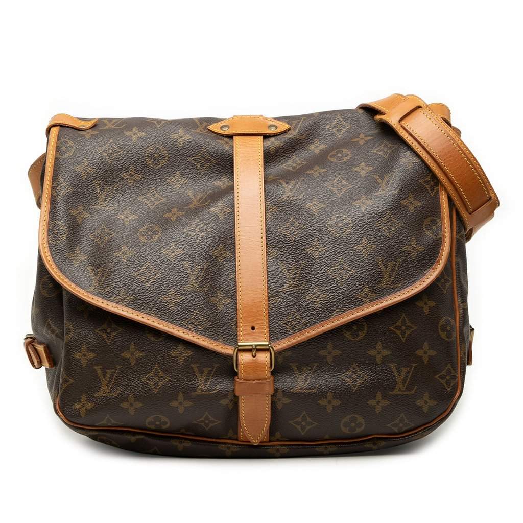 Louis Vuitton Monogram Saumur 35 Brown Good - Front View