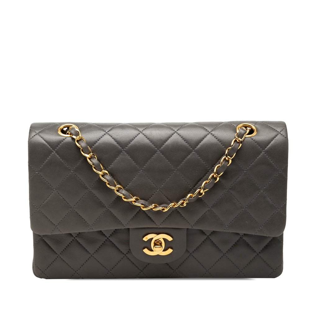 Chanel Medium Classic Lambskin Double Flap MultiColor Leather Very good condition - Front View